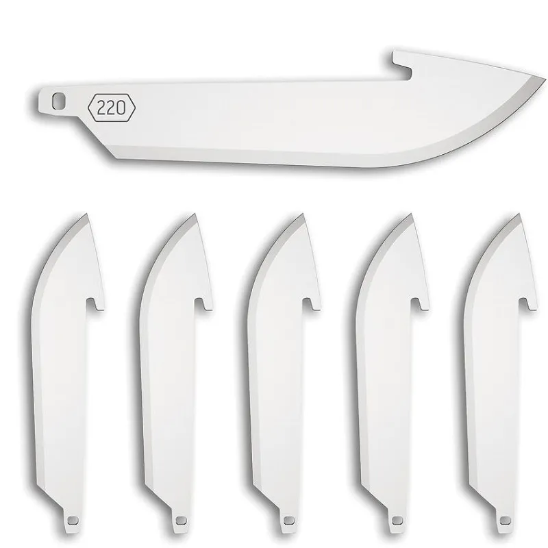 Outdoor Edge 2.2" Drop Point Replacement Blades 6 Pack Stainless Steel Cyclaire Knives and Tools