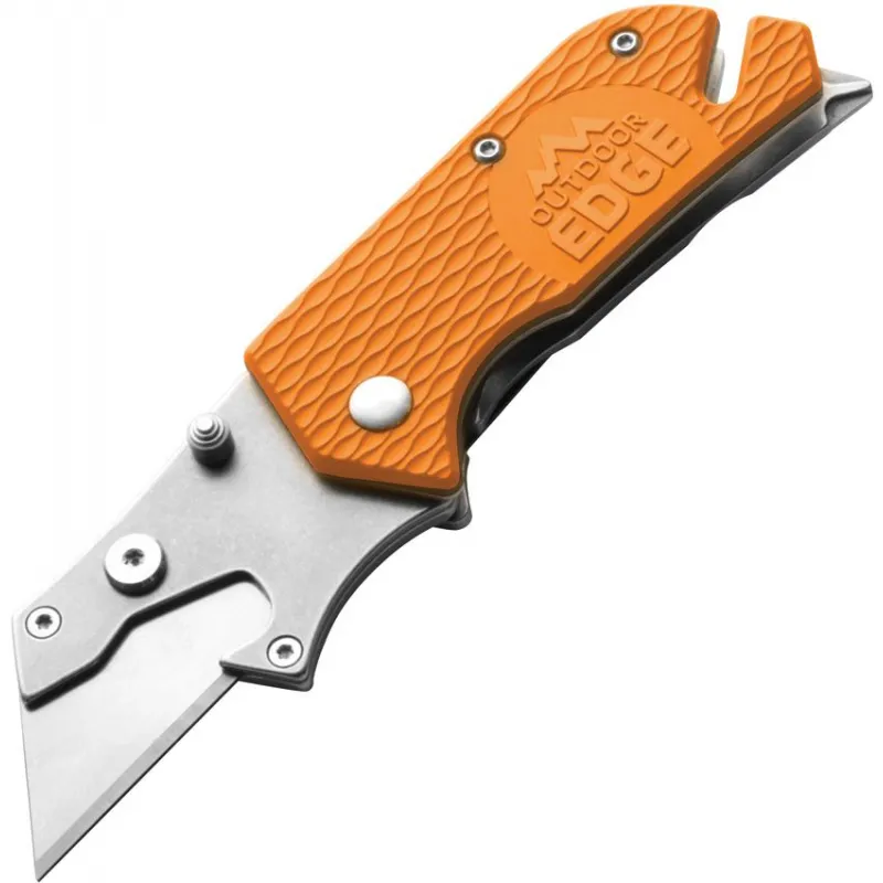 Outdoor Edge Utilipro Folding Multi-Function Utility Knife Orange Cyclaire Knives and Tools