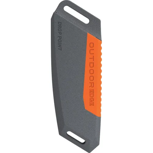 Outdoor Edge Vantex Fixed Blade Knife - 3.5" Titanium Coated Stainless Steel Blade Grey Handle