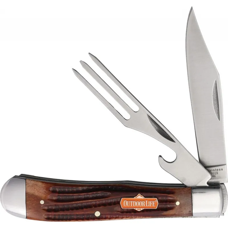 Outdoor Life Lunchbox Folder - Camping Knife and Fork Set Cyclaire Knives and Tools