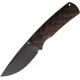 Petrified Fish Beluga Fixed Blade Knife - 3.63" Black Stonewash K110 Stainless Blade Black and Orange G10 Handle Cyclaire Knives and Tools