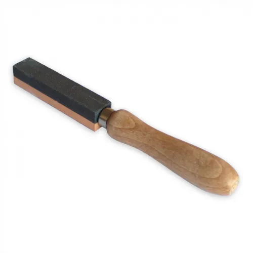 Prandi Sharpening Stone for Axes 40x100mm Double Grain 180/400 Wooden Handle