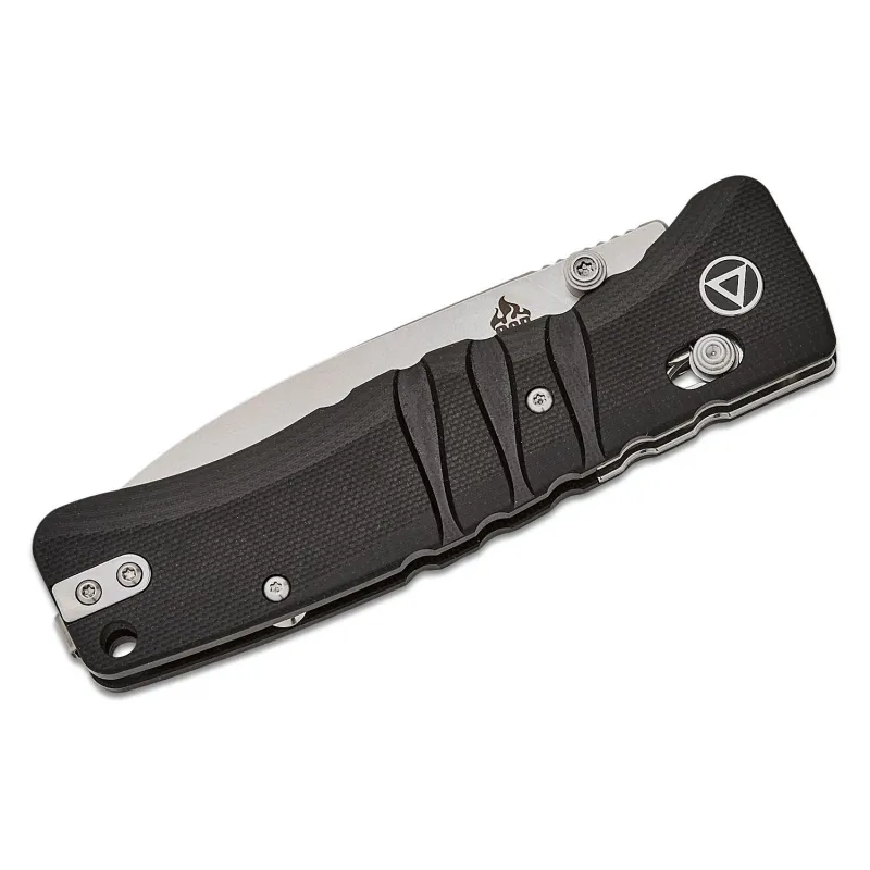 QSP Ripley Glyde Folding Knife - 3.5" 14C28N Blade Milled Black G10 Handle Cyclaire Knives and Tools