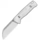 QSP Baby Penguin Fixed Blade Knife - 2.53" 14C28N Two-Tone Satin Sheepsfoot Blade Aluminum Foil Handle Cyclaire Knives and Tools