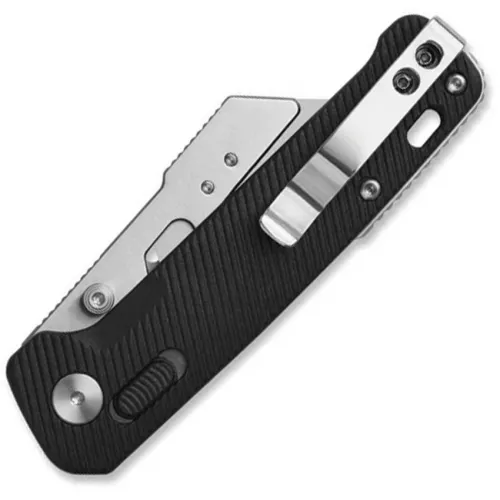 QSP Penguin Workmate Glyde Lock Utility Knife Stainless Steel Blade Black FRN Handle
