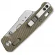 QSP Penguin Workmate Glyde Lock Utility Knife Stainless Steel Blade Khaki Brown FRN Handle Cyclaire Knives and Tools