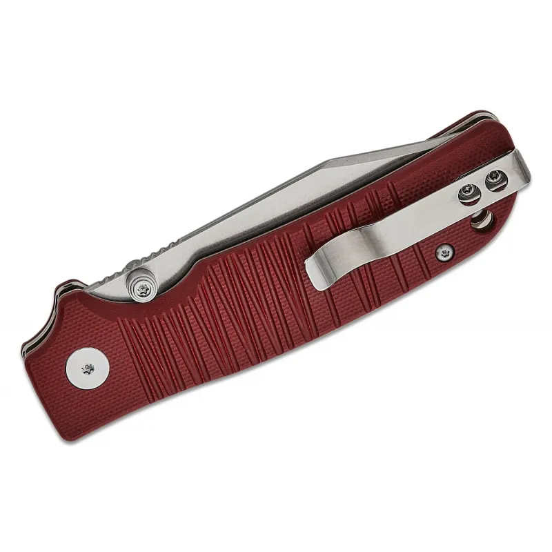 QSP Kali Folding Knife - 3.25" 14C28N Blade Dark Red Milled G10 Handle Cyclaire Knives and Tools