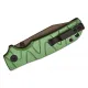 QSP Kali Folding Knife - 3.25" 14C28N Champagne Blade Green Milled G10 Handle Cyclaire Knives and Tools