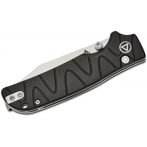 QSP Kali Folding Knife - 3.25" 14C28N Blade Black Milled Aluminum Handle