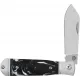 QSP Jumping Jack UK EDC Pocket Knife - 2.75" 14C28N Stainless Steel Blade Black and White Resin Handle Cyclaire Knives and Tools