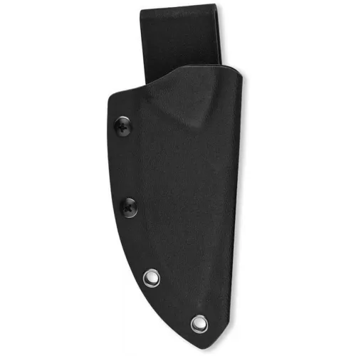 QSP Tiny Tots Fixed Blade Knife - 3.5" Black Stainless Steel DP Blade Black G10 Handle
