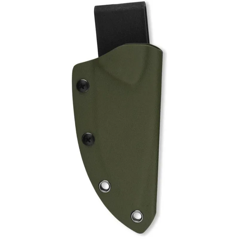 QSP Tiny Tots Fixed Blade Knife - 3.5" Black Stainless Steel DP Blade OD Green G10 Handle Cyclaire Knives and Tools