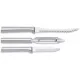 Rada Cutlery Silver Satin Peel, Pare and Slice Kitchen Knife Gift Set Cyclaire Knives and Tools