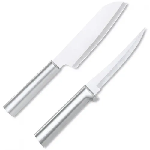Rada Cutlery Cooks Choice Silver Satin Kitchen Knife Gift Set - Utility Knife and Super Parer Knife
