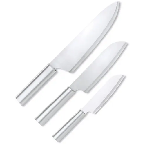 Rada Cutlery Chef Select Silver Satin Finish Chef Gift Set - Chefs Knife, Cook Knife and Ultility Knife
