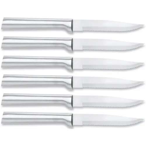 Rada Cutlery Serrated Steak Knife Set Aluminium – 6 Piece in Gift Box