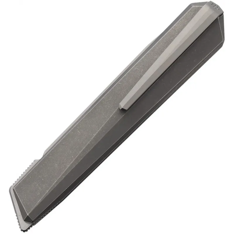 Remette Eligo UK EDC Double Detent Folding Knife with Free Cuff Links - 2.75" M390 Tanto Blade Grey Titanium Handle Cyclaire Knives and Tools