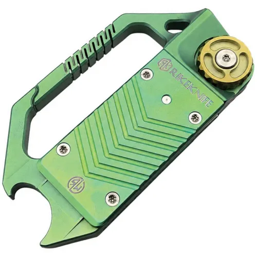 Rike Knife Green Titanium Hasp MultiTool