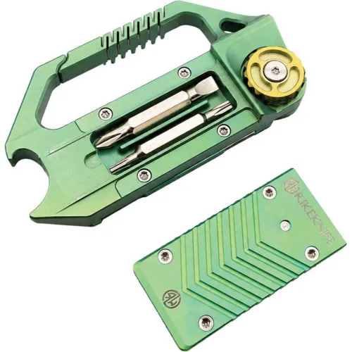 Rike Knife Green Titanium Hasp MultiTool