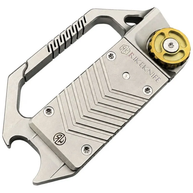Rike Knife Grey Titanium Hasp MultiTool Cyclaire Knives and Tools