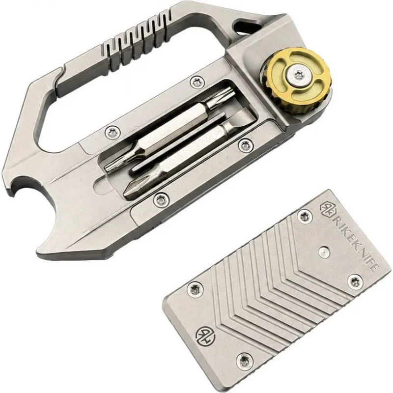 Rike Knife Grey Titanium Hasp MultiTool Cyclaire Knives and Tools
