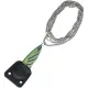 Rike Knife Hummingbird Miniature Keychain Folding Knife - 1.57" Rose Damasteel Blade Green Anodized Titanium Handle Kydex Neck Sheath Cyclaire Knives and Tools