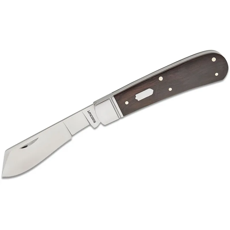 RoseCraft Blades Mill Creek Cotton Sampler Slipjoint Folding Knife - 3.125" D2 Satin Blade Black Sandalwood Handle Cyclaire Knives and Tools