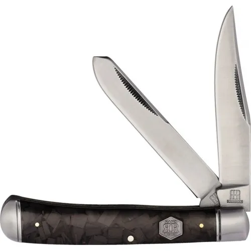 Rough Ryder UK EDC MIdnight Ice Trapper Dual Blade Folding Knife