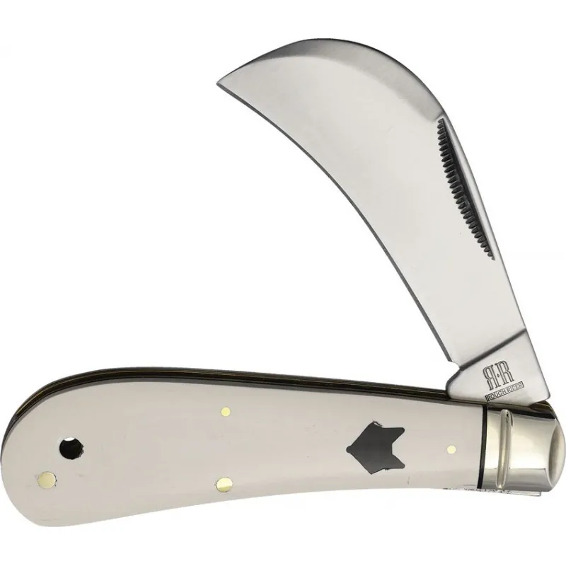 Rough Ryder UK EDC Arctic Fox Hawkbill Pocket Knife - 3.14" Blade with 2.6" Cutting Edge Cyclaire Knives and Tools