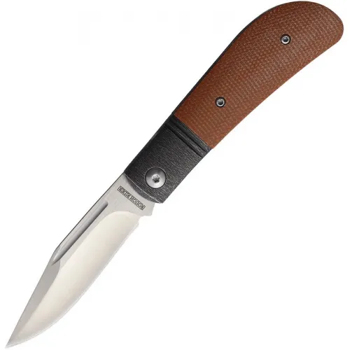 Rough Ryder UK EDC Polished Micarta Pocket Knife - 2.75" Stainless Steel Blade Bronze Canvas Micarta Handle