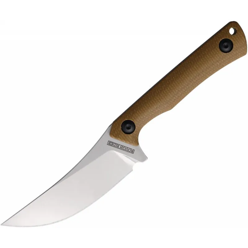Rough Ryder RR2709 Fixed Blade Knife - 3.25" Upsweep Blade, Brown G10 Handle Cyclaire Knives and Tools