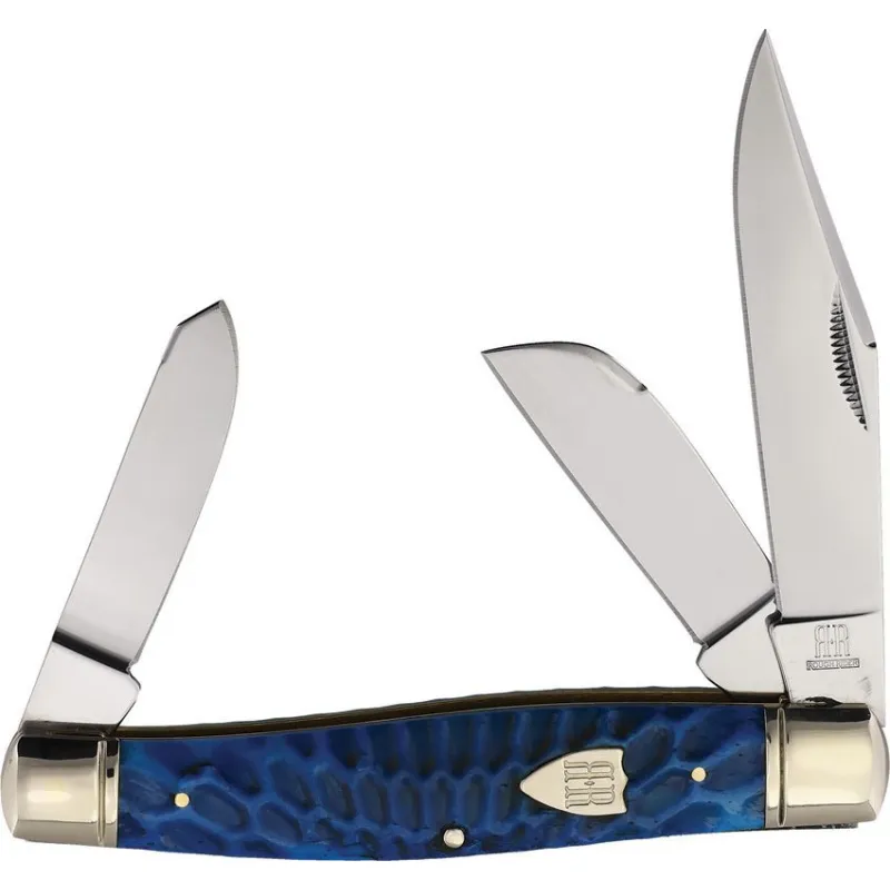 Rough Ryder Large Stockman Blue Dragon Bone Cyclaire Knives and Tools