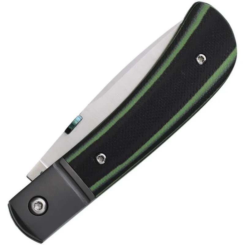 Rough Ryder UK EDC Folding Knife - 2.5" Stainless Steel Blade Black and Green G10 Handle Cyclaire Knives and Tools