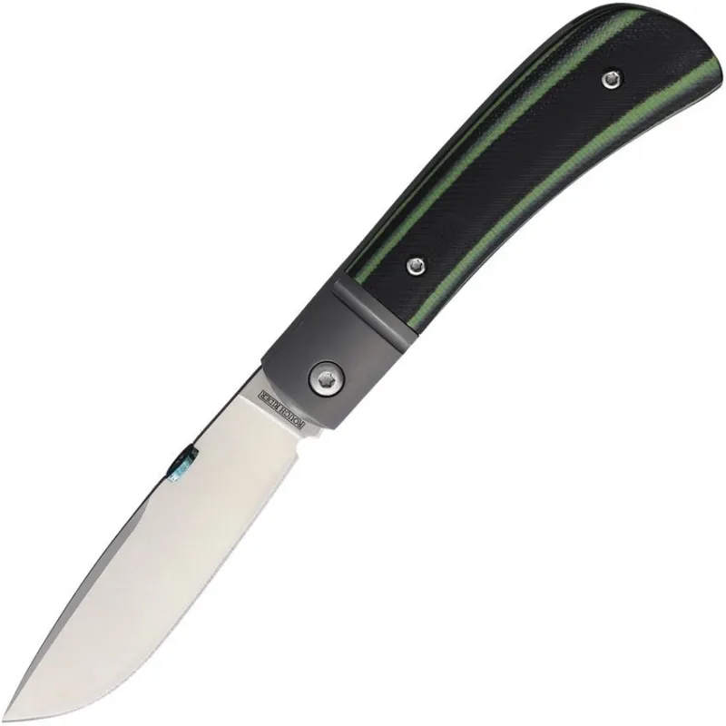 Rough Ryder UK EDC Folding Knife - 2.5" Stainless Steel Blade Black and Green G10 Handle Cyclaire Knives and Tools