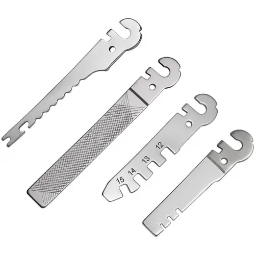 FT03 Set for Roxon Flex Multi-Tool - Flat File Fish Hook Remover and Sharpener Bicycle Spoke Wrench