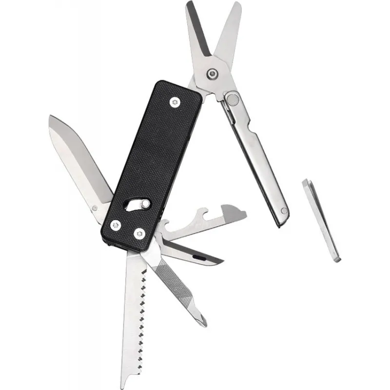 Roxon KS2 Elite One Handed Multi-Tool -  3.42" Closed 14 Tools Black G10 Handle Cyclaire Knives and Tools