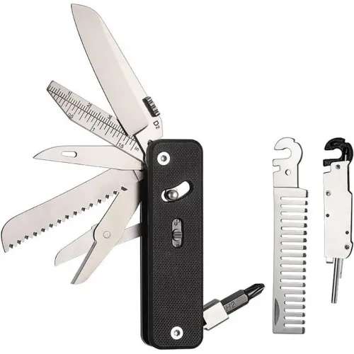 Roxon FLEX Companion Modular Multi-Tool - 3.5" Closed 13 Tools Black G10 Handle