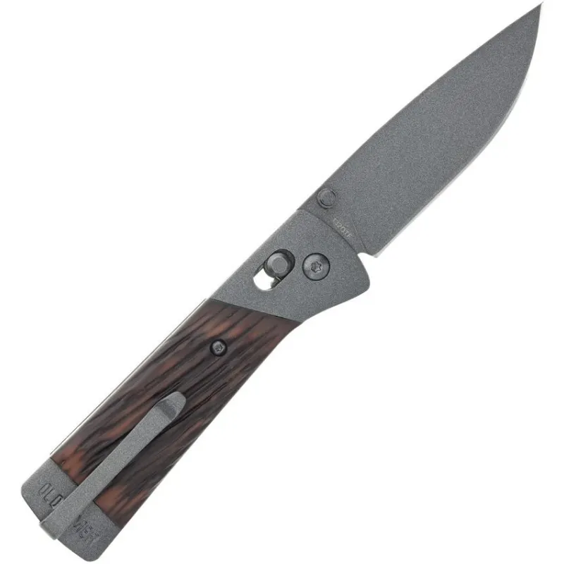 Schrade Old Timer 132OTF Frontier Pivot Lock Knife - 3.1" Gray Blade Luxewood Compostie Handle Cyclaire Knives and Tools