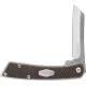 Schrade Slim Linerlock Cleaver - 2.5" Mirror Finish Cleaver Blade Brown Handle Cyclaire Knives and Tools