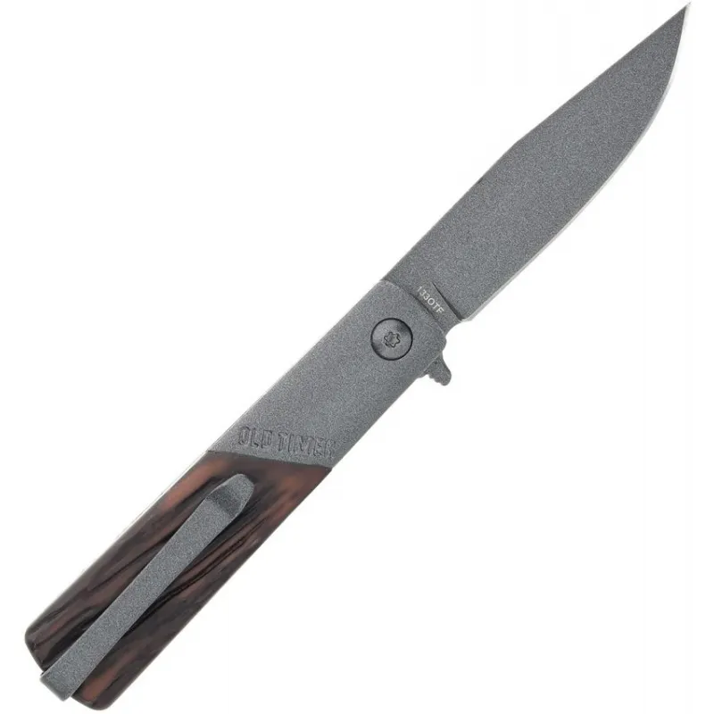 Schrade Old Timer 133OTF Frontier Barlow Lock Knife - 2.75" Gray Blade Luxewood Compostie Handle Cyclaire Knives and Tools
