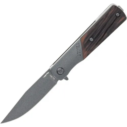 Schrade Old Timer 133OTF Frontier Barlow Lock Knife - 2.75" Gray Blade Luxewood Compostie Handle