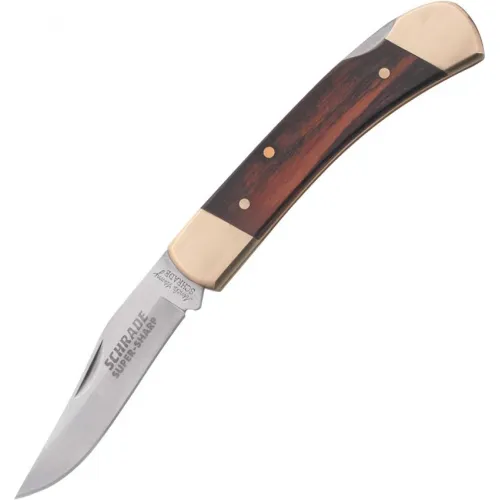 Schrade Uncle Henry LB5 Smokey Folding Knife - 2.8" 7Cr17Mov Stainless Steel Blade Rosewood Handle