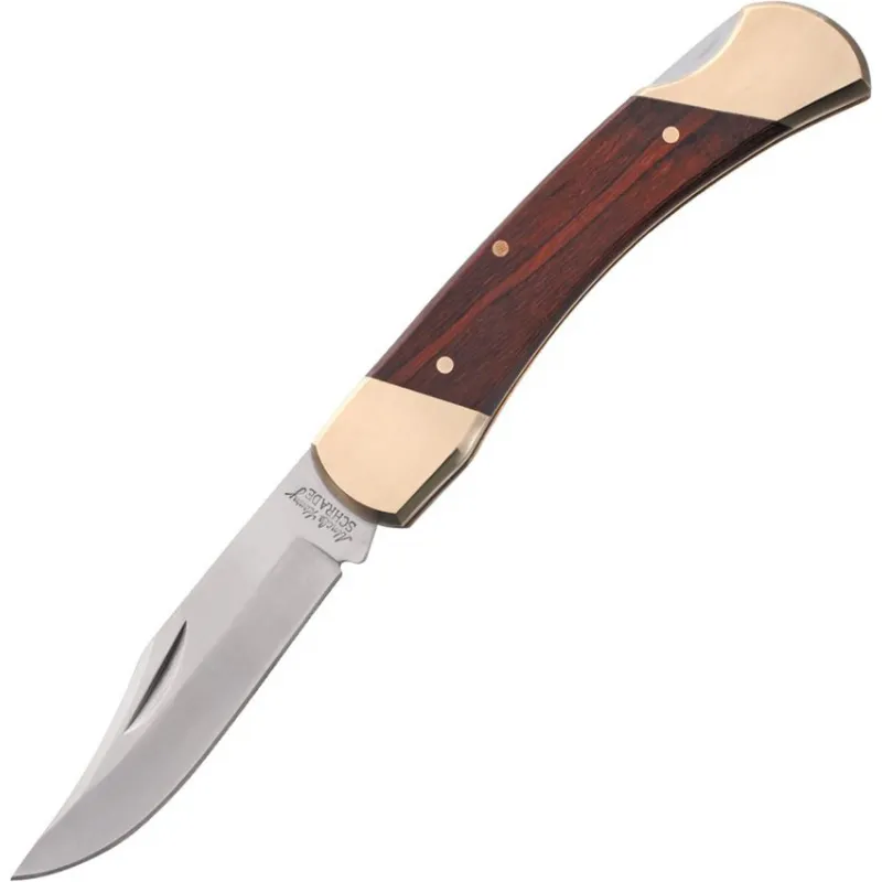 Schrade Uncle Henry LB7 Bear Paw Folding Knife - 3.7" 7Cr17Mov Stainless Steel Blade Rosewood Handle Cyclaire Knives and Tools