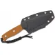 Sencut Knives Toxodon Fixed Blade Knife - 4.57" 9Cr18MoV Stonewashed DP Blade Brown G10 Handle Kydex Sheath with T-Clip Cyclaire Knives and Tools