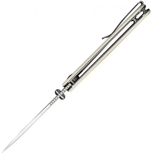 Sencut Knives Aetheris Folding Knife - 3.63" Stainless Steel Blade Ivory G10 Handle