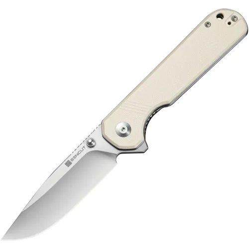 Sencut Knives Aetheris Folding Knife - 3.63" Stainless Steel Blade Ivory G10 Handle