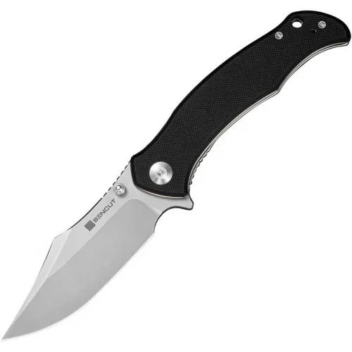 Sencut Knives Tauron Folding Knife - 3.5" D2 Tool Steel Blade Black G10 Handle