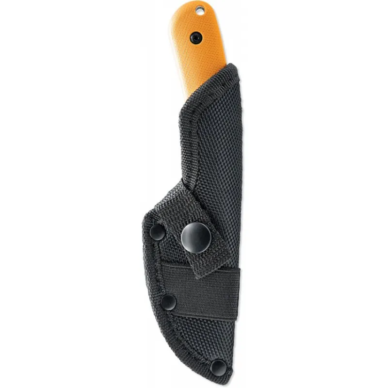 Skallywag Tactical Fireside Fixed Blade Knife - 2.75" Hammered 420 Stainless Steel Blade Orange Handle Cyclaire Knives and Tools