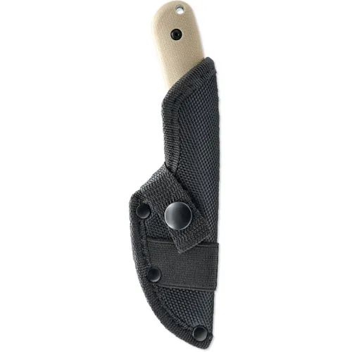 Skallywag Tactical Fireside Fixed Blade Knife - 2.75" Hammered 420 Stainless Steel Blade Tan Handle