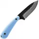 Skallywag Tactical Fireside Fixed Blade Knife - 2.75" Hammered 420 Stainless Steel Blade Blue Handle Cyclaire Knives and Tools